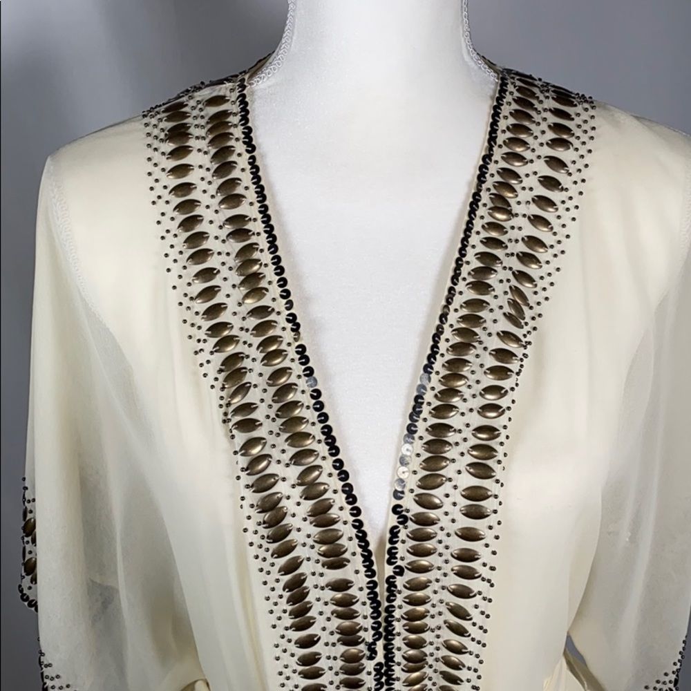 Euc Ark & Co Sequin Embellished Topper Cover Up S - image 3